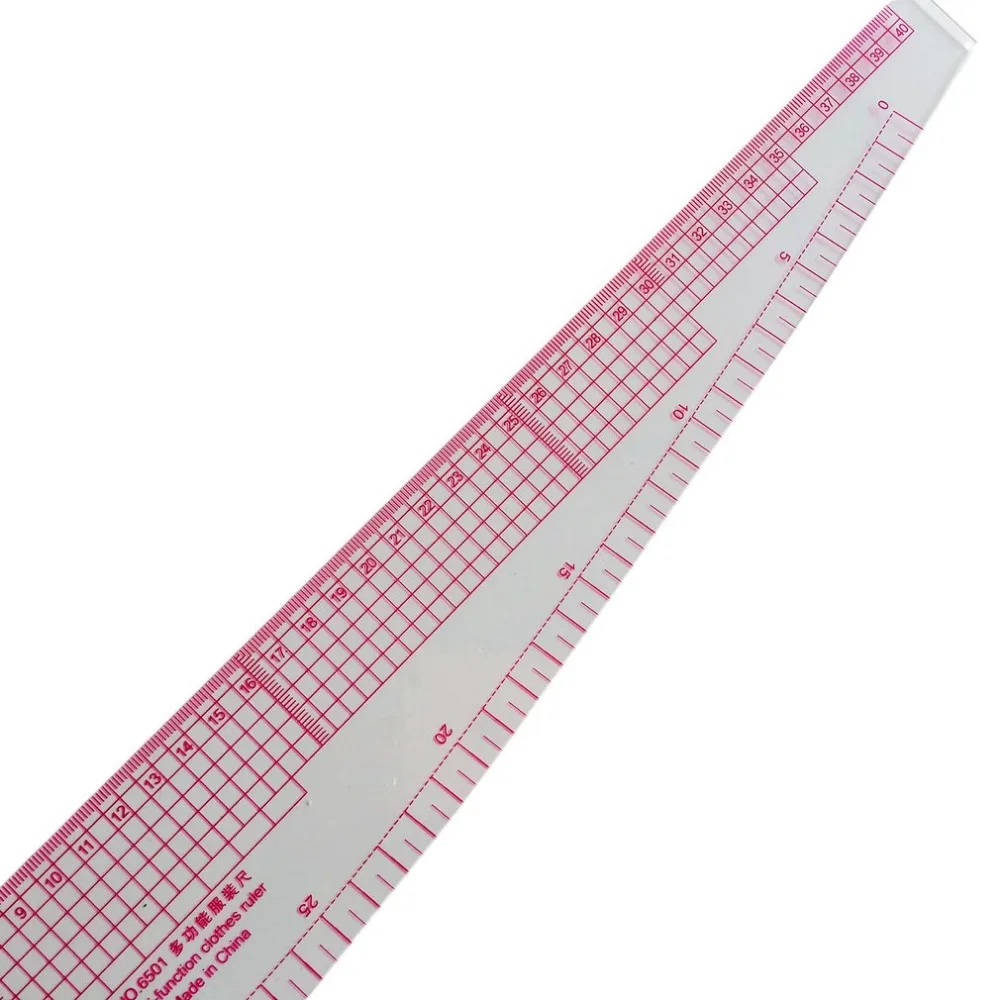 Multi-function Plastic French Curve Sewing Ruler Tailor Ruler Design Making Clothing 360 Degree Bend Ruler Measure Tools