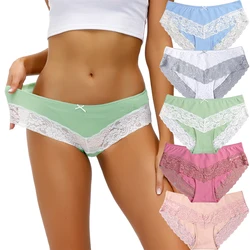 5pcs/set cotton women's underwear set Comfort Underpants sexy lace ladies briefs for women sexy mid-rise women's panties 2020