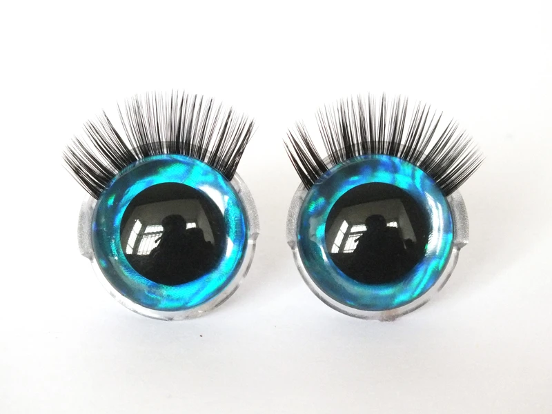 16sets 20mm 3D toy eyes Safety eyes with eyelashes-flashing eyes Plastic safety eyes