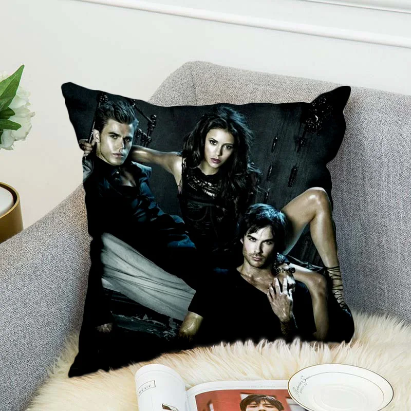 the Vampire Diaries Pillow Case Polyester Decorative Pillowcases Throw Pillow Cover style-1