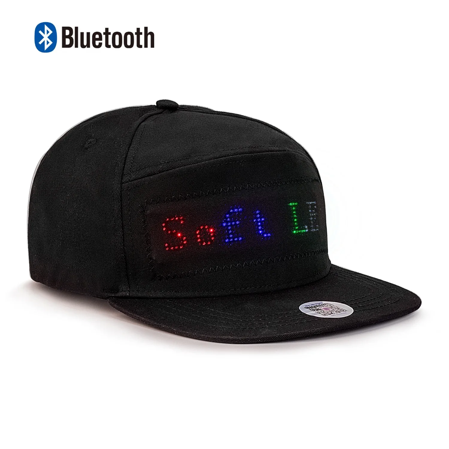 

DIY Animated Bluetooth Led Hat Display Board hip hop street dance party parade sunscreen hiking night running fishing cap