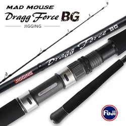 NEW MADMOUSE Dragg Force BG Jigging Rod 1.9m PE4-8 Jig 400g Drag 30kg Japan Full Fuji Parts Boat Rod Ocean Fishing Rod