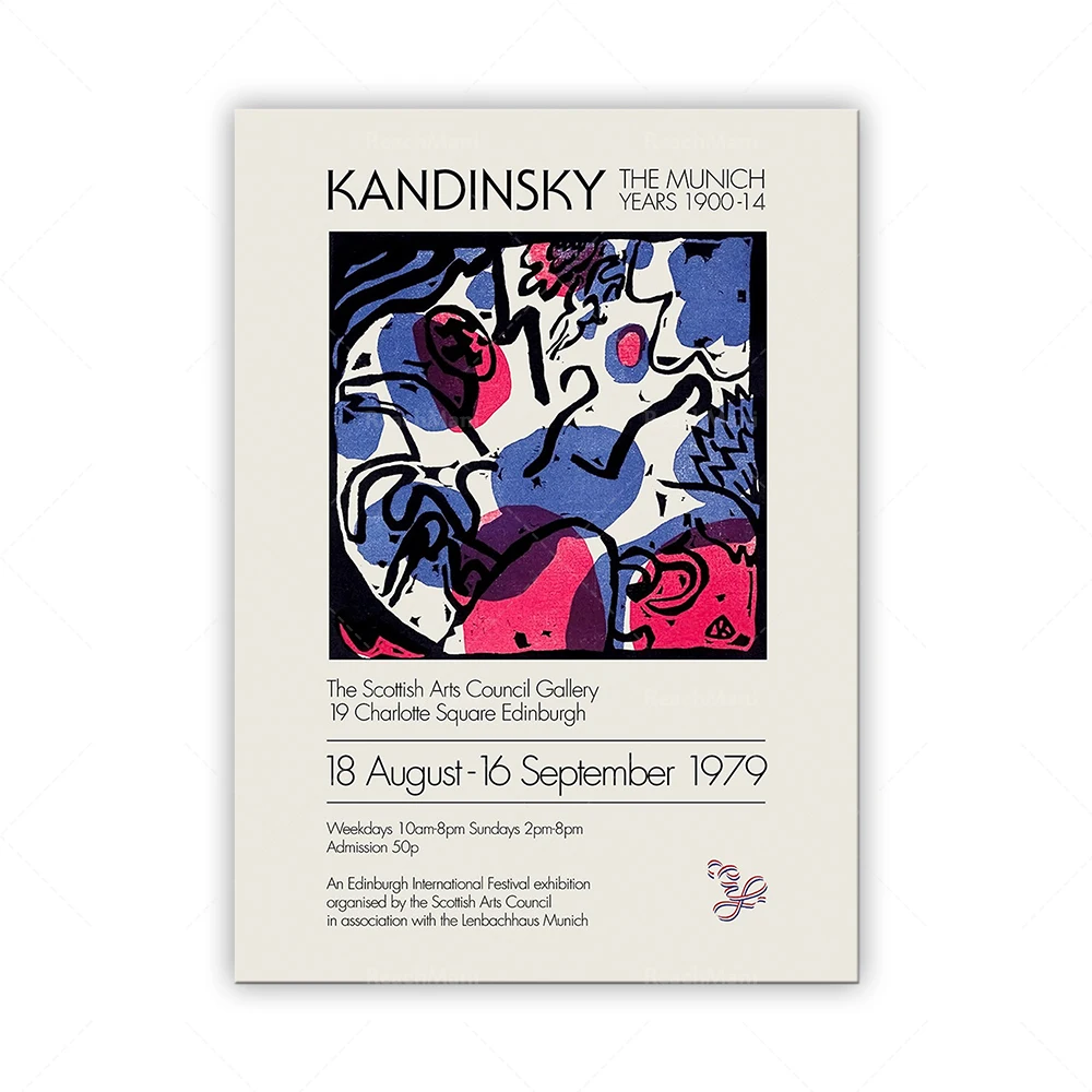 Wassily Kandinsky The Scottish Arts Council Gallery Edinburgh 1979 Exhibition Original Vintage Poster, INSTANT DOWNLOAD - Poste