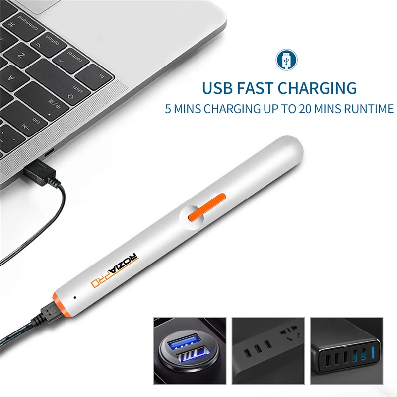 Điện Mũi Tai Tóc Effctive dành cho Nam và Nữ có USB Sạc Nhanh Độ Ồn Thấp Bút Mini-Grip di động Mũi Máy Tẩy Nhổ Lông