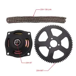 25H Chain 138 Links 68 Tooth Rear Sprocket 7 teeth Clutch Gear Box / T8F 108Links 54T Sprocket 6T For Mini moto Pocket Bike ATV