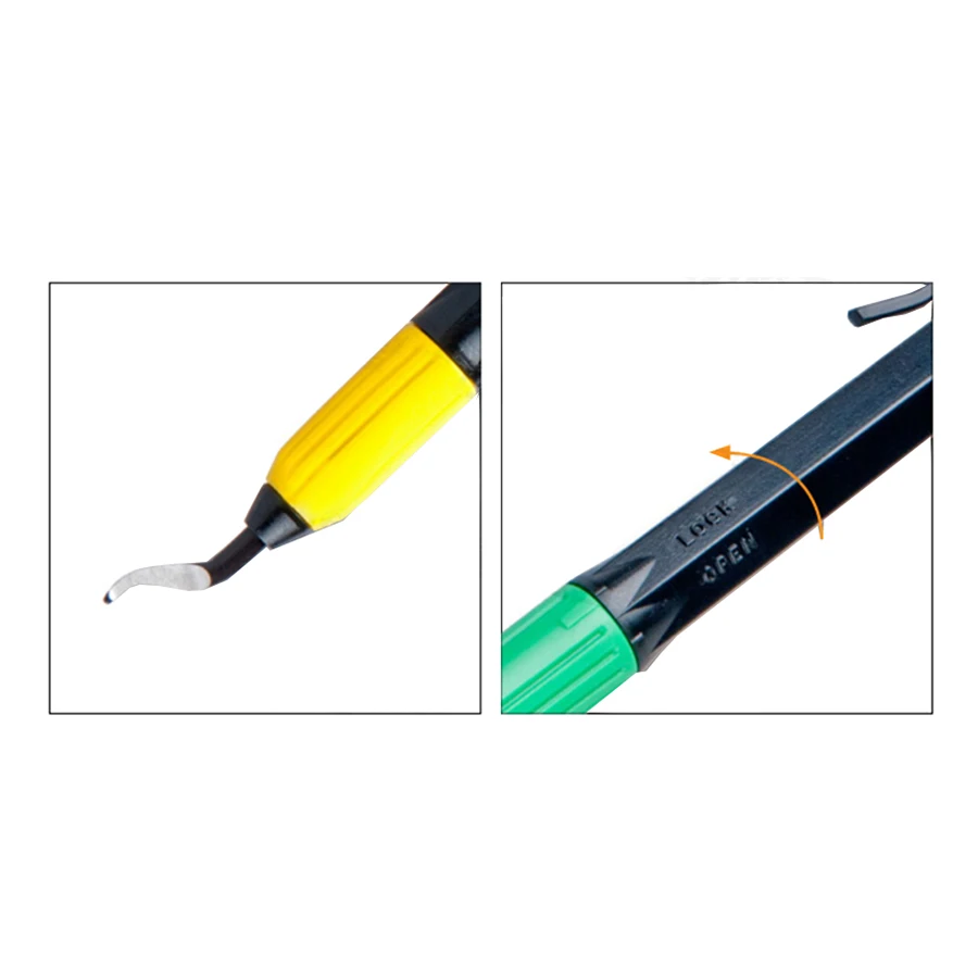 Imagem -05 - Noga Aparar Dispositivo Portátil Deburring Eo2100 Raspador Pequeno Buraco Borda Reta Aparar Faca de Plástico Lidar com Valor Terno Eo2100
