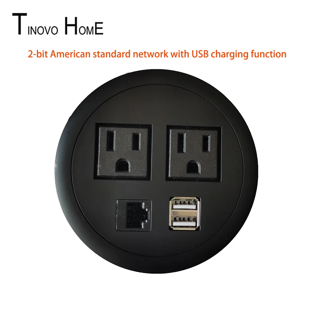 Desktop socket/mini socket for office meeting/2 American standard with network USB charging interface