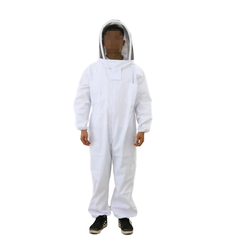 

1pcs white bee suit beekeeper full suit beekeeping suit apicultural equipment beekeeper mask space bee hat for suit bees