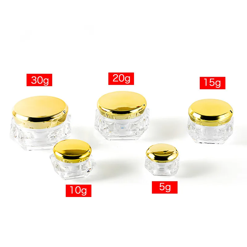 10/20/30pcs Plastic Clear Refillable Ointment Bottles Empty Cosmetic Jar Pot Eye Shadow Face Cream Container 5/10/15/20/30g