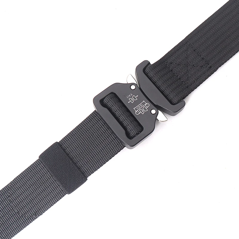 Men Tactical Belts 4mm Thick 38mm Wide Casual Canvas Outdoor Alloy Automatic Buckle China High Quality Men Belt Plus Size Unisex