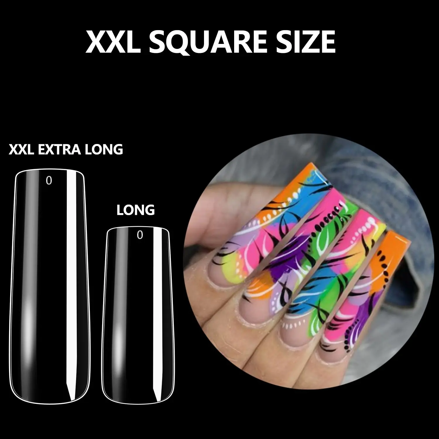 ネイル用ソフトジェルネイルチップ フルカバーネイルチップ ストレートネイルチップ フルカバーテーパードスクエアネイルチップ XXLスクエアネイルチップ