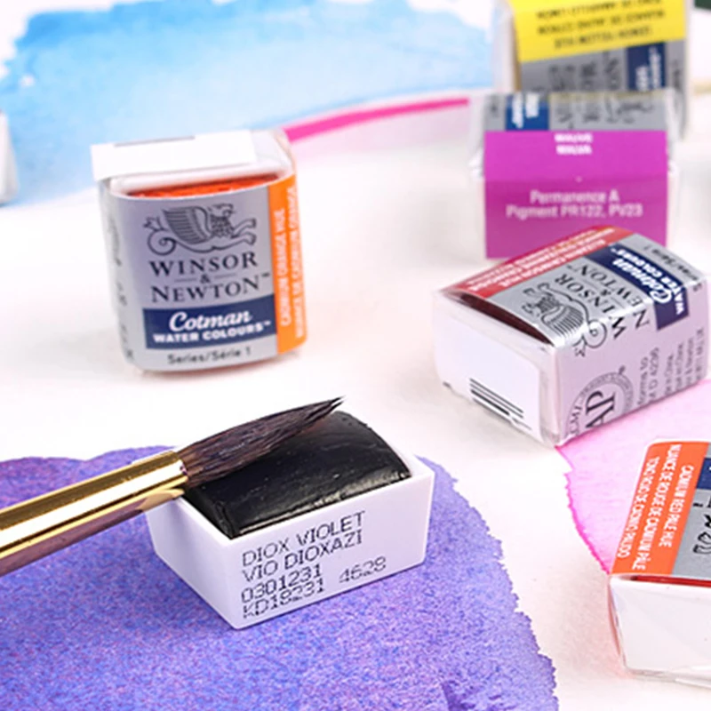 

Winsor & Newton Cotman однотонные акварельные краски полублоки мини пигменты товары для рукоделия прозрачные пигменты для акварельной живописи