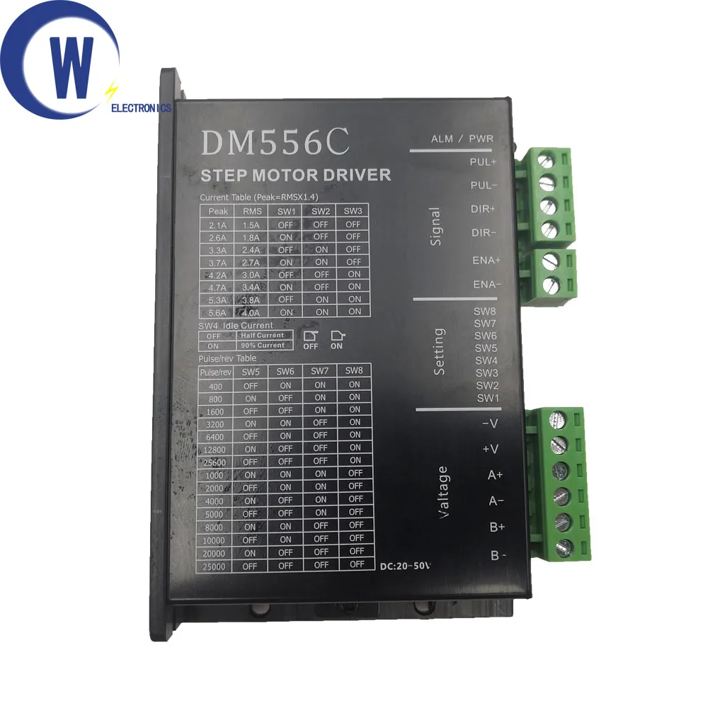 

Stepper motor DM556C parts Metal shell stepper motor driver DM542 pulse replacement 5/24 universal driver board