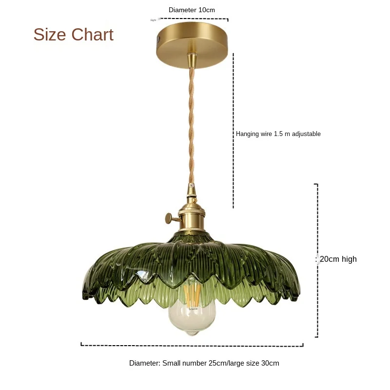 Modern Glass Pendant Lighting Fixture Luminaire Green Flower Bar Restaurant Hanging Light Lamp Creative Shop Bedroom Bedside