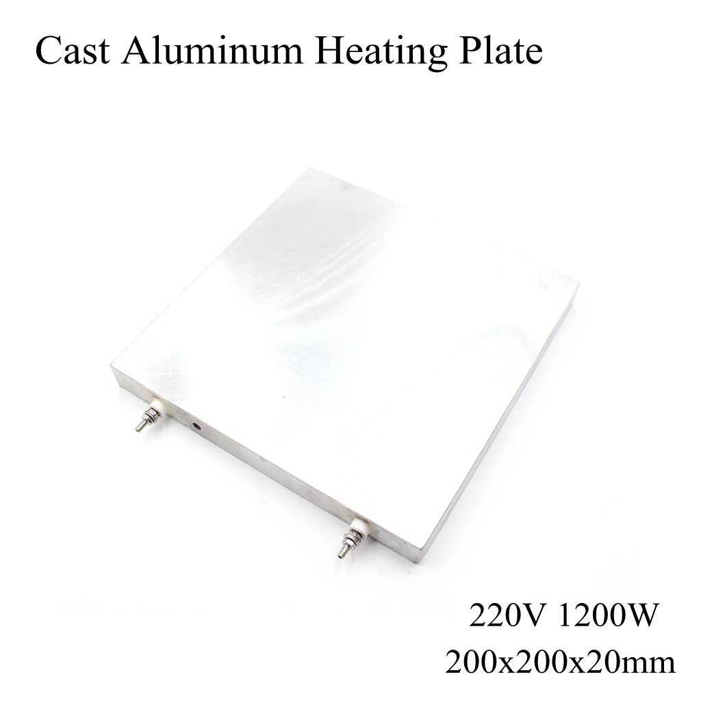 Square 200x200mm 220V 1200W Cast Aluminum Heating Plate High Temperature Aluminum Band Heater Press Machine Extruder Laminator