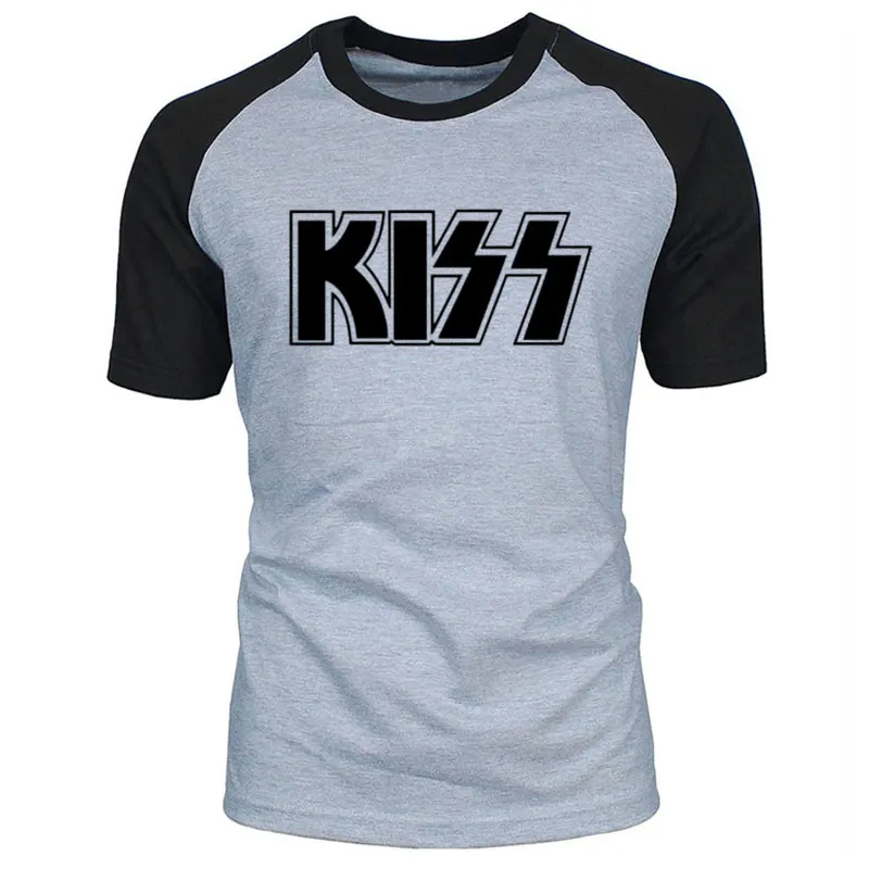 New Kiss End of The Road Tour T SHIRT men raglan Short Sleeve plus size rock Band t-shirt men cotton casual tshirt men tops