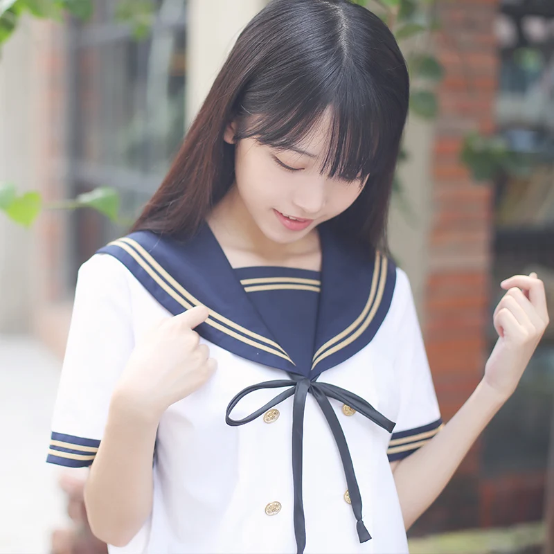 Japanse Matrozenpakje Vrouwen Hoge School Lange Mouwen Zakelijke Kleding Jk Uniform Plooirok Student Kostuum School Uniform