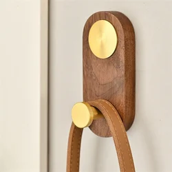 4 Kinds Natural Walnut Coat Hooks Wall Mounted Decorative Wooden Bag Key Hook Vintage Bathroom Towel Hanger Hanging