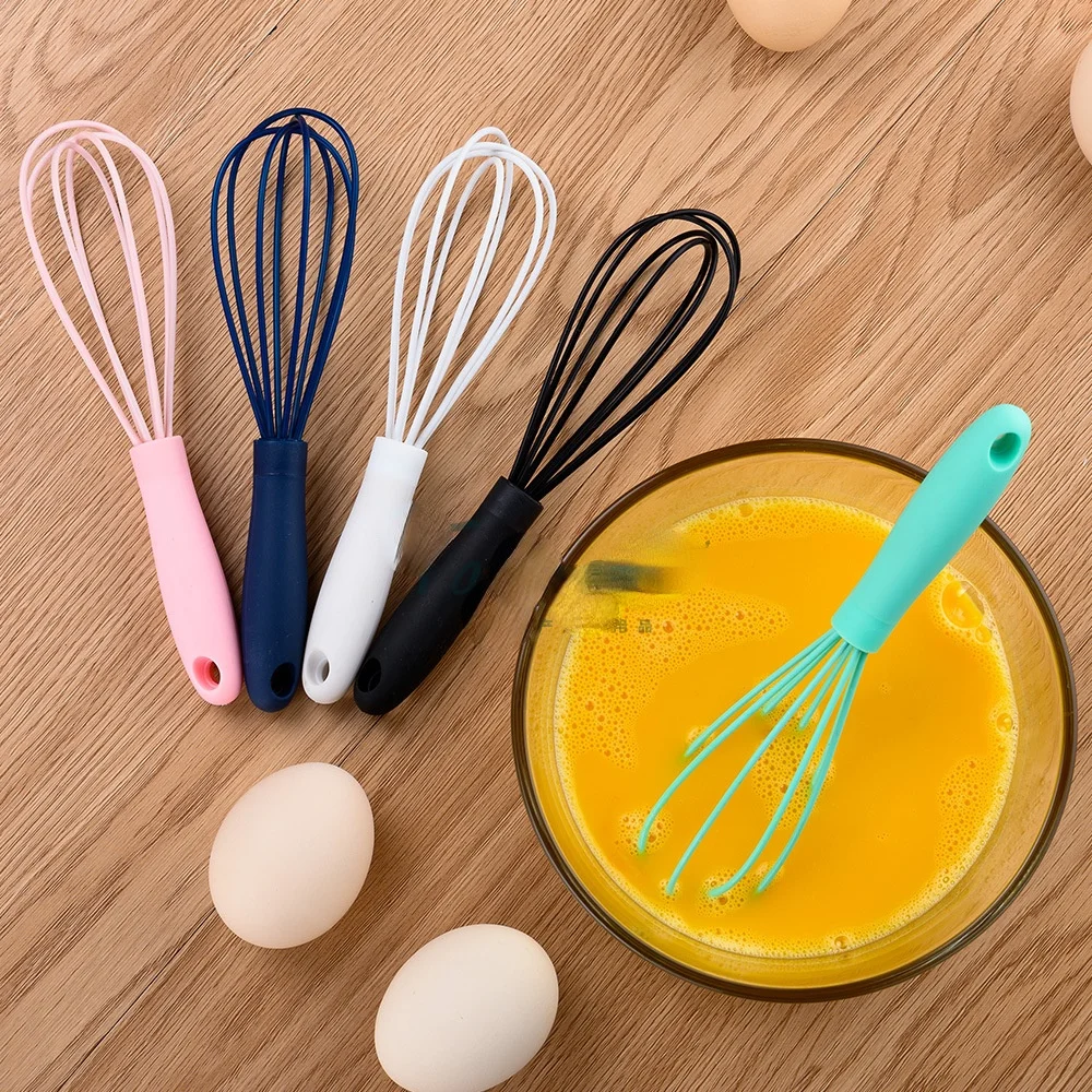 6 Inch Stainless Steel Silicone Whisk Mini Whisk Color Whisk Mixer Mini Baking Tools