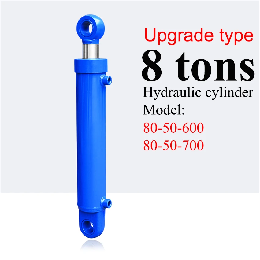 

600-700mm Travels Upgraded Hydraulic Oil Cylinder Small Two-way Lifting Hydraulic Oil Top Accessories 8 Tons Hydraulic Cylinder