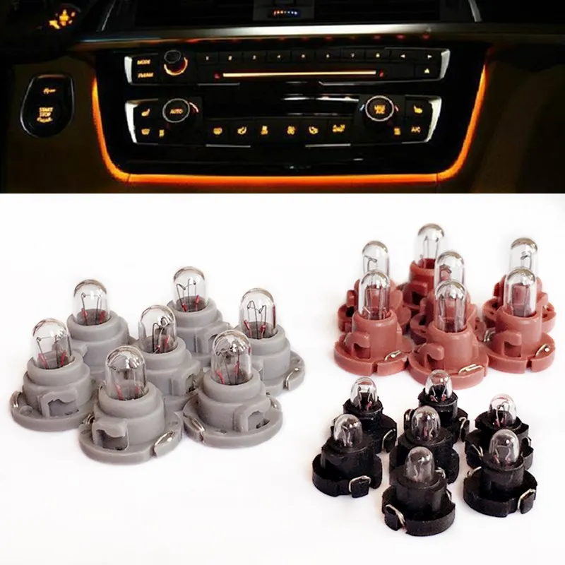 100PCS T3 T4.2 T4.7del coche 12VAuto Interior instrumento bombillas de luz de panel lámparas aire acondicionado Botón de luz d