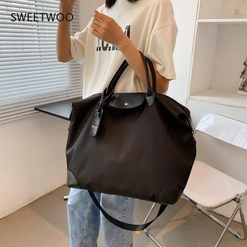 Big Package Shopping Lady Handbag Anti-tear Waterproof Nylon Large Totes for Women Fashion Simple Leisure Woman Shoulder Bag