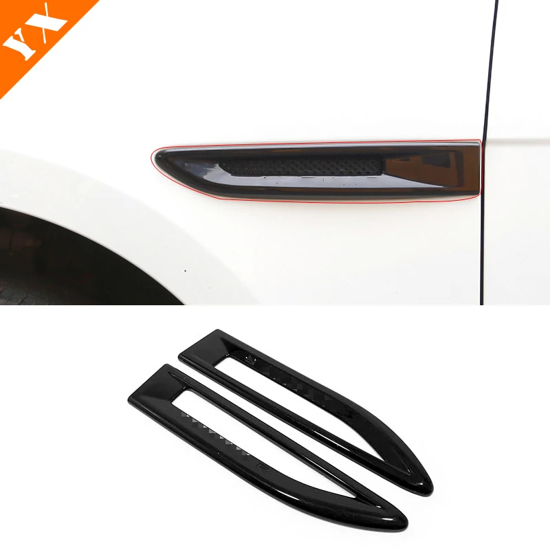 For Jaguar E-PACE 2018 2019 2020 Car accessories ABS Black Fender Side Air Conditioner Outlet AC Vent Decoration Cover Trim 2pcs