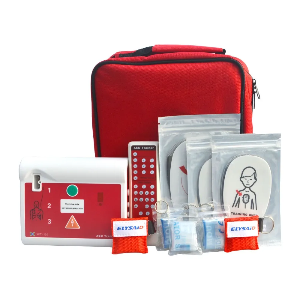 XFT-120C AED Trainer Device For First Aid CPR Training Emergency Rescue Teaching Tools In Spanish With Electrode Pads