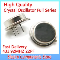 10PCS/Lot 3Pin TO39 433MHZ Resonator 433M R433A SAW TO-3P 433.92Mhz RF Filter Oscillator Crystal Tripod Cylindrical 22PF 75K