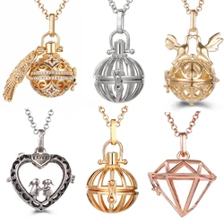 Mexican Chimes Angel Wings Music Ball Aromatherapy Necklace Exquisite Peace Dove Perfume Lockets Pendant Pregnant Woman Jewelry