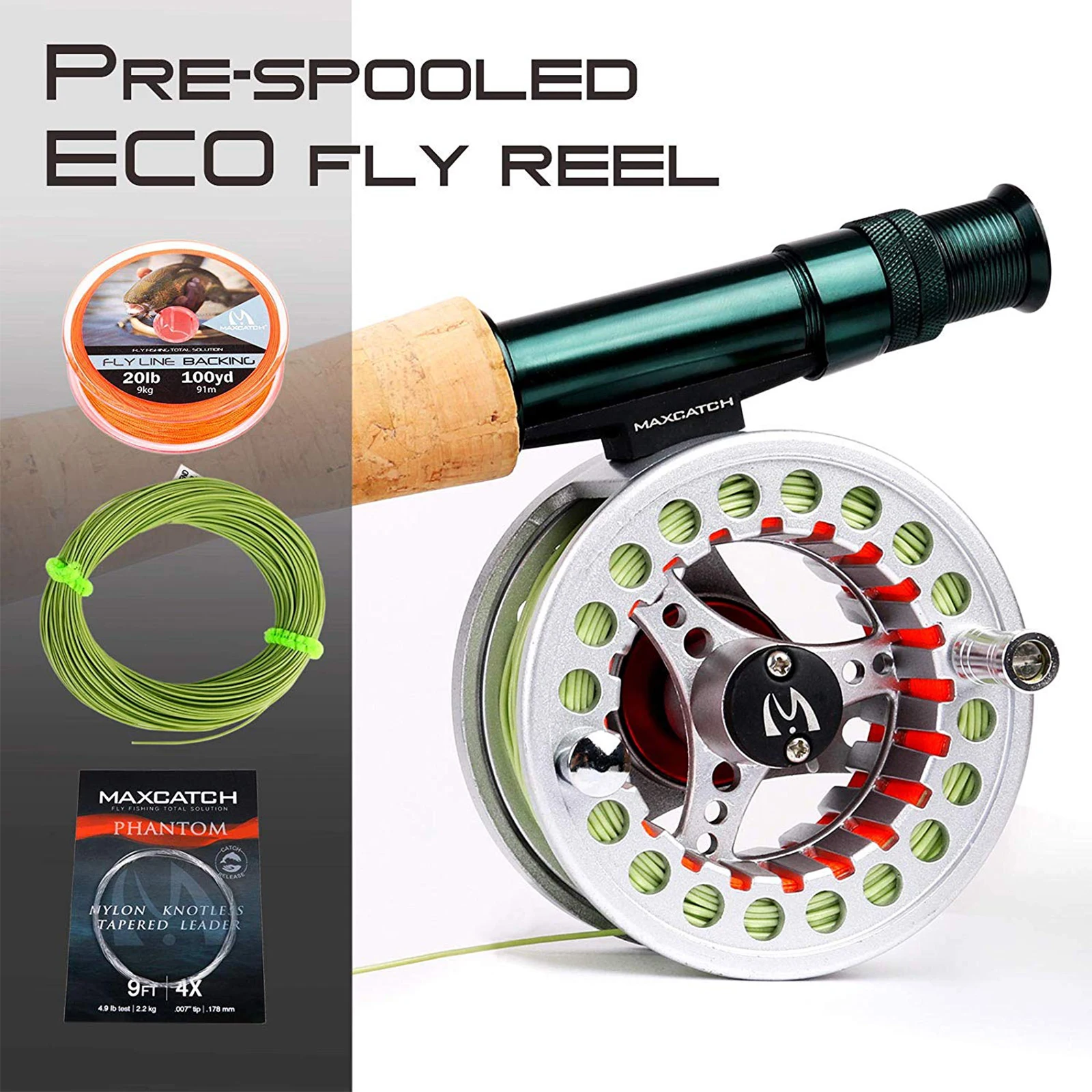 Maximumcatch 3-8WT Fly Fishing Rod And Reel Combo Set 8\'6\'\'/9\' Medium-fast Fly Rod Pre-spooled Fly Reel & Line &Triangle Tube