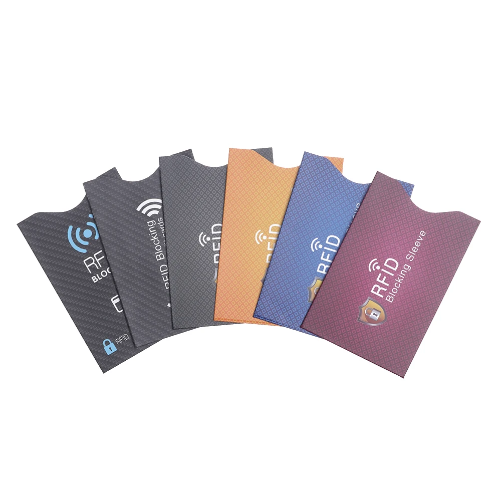 5PCS New Anti RFID Wallet Blocking Reader Lock Bank Card Holder Sleeve Skin Case Covers Protection Bank Card Credit Card Case