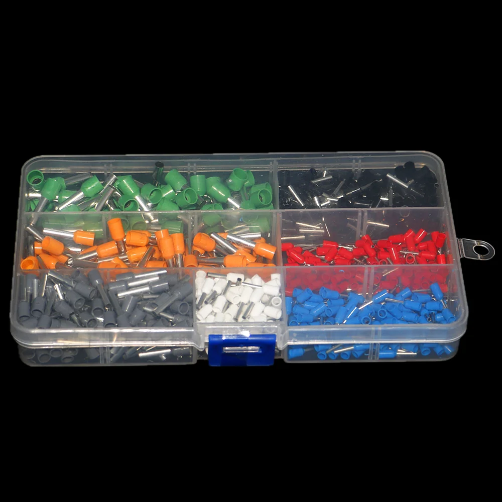 600Pcs Insulated Cord End Terminal Boots Lace Cooper Ferrules Kit Set Wire Copper Crimp Connector