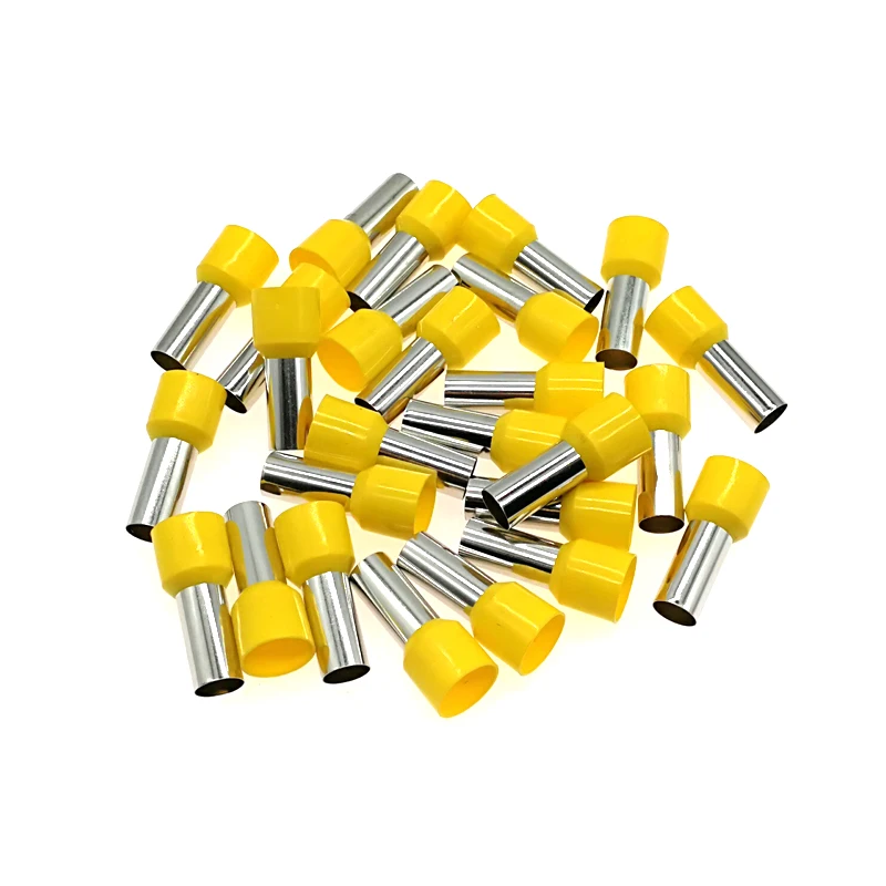 10/50pcs Tube Insutated Crimp Terminal Electrical Wire Connector Ferrule E25-16 Crimping Terminals Connector Cable VE 4AWG 25mm2