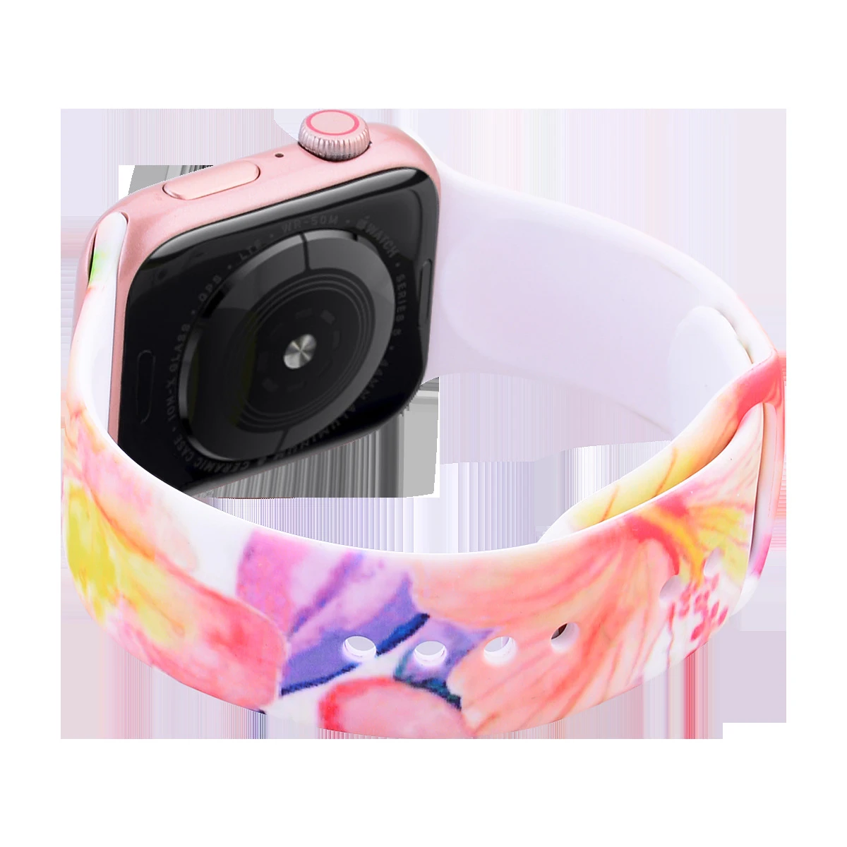 Bandas de flores para Apple Watch Series 6, 5, 4, 3, 2, 1 SE, 40mm, 44mm, correa de silicona con patrón impreso para IWatch Series 4, 3, 2, 38mm, 42mm
