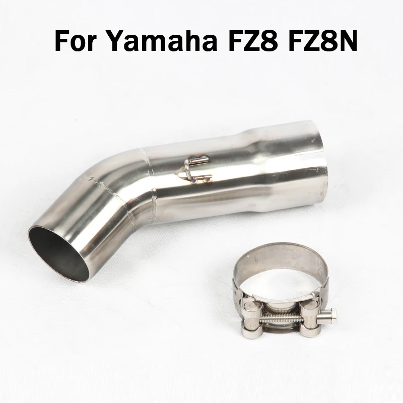 For Yamaha FZ8 FZ8N Motorcycle Middle Mid Link Pipe Stainless Steel Connecting Section 51mm Escape Slip On FZ8