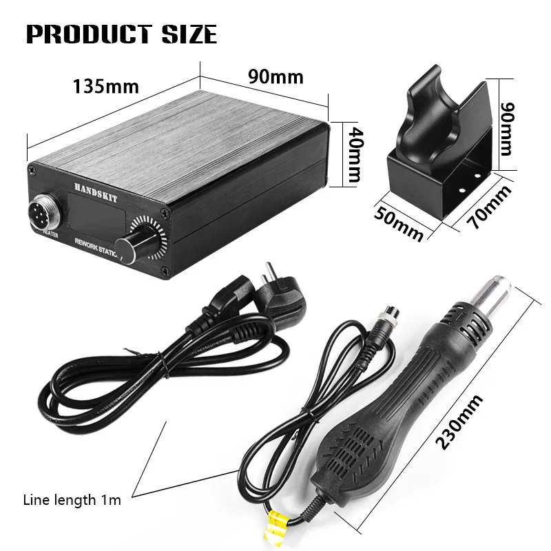 Pistola de aire caliente inteligente con pantalla digital LED, herramienta de mantenimiento BGA portátil, T12, temperatura ajustable, 700W