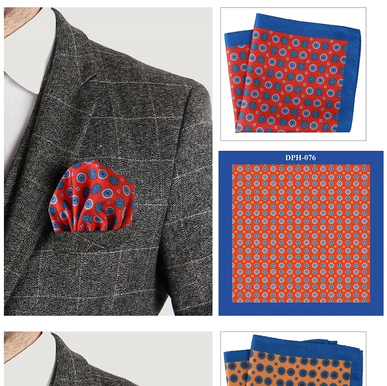 Tailor Smith New Arrival 30x30cm Big Size Handkerchief Men Fashion Chest Towel Paisley Floral Dot Soft Suit Hanky Pocket Squares