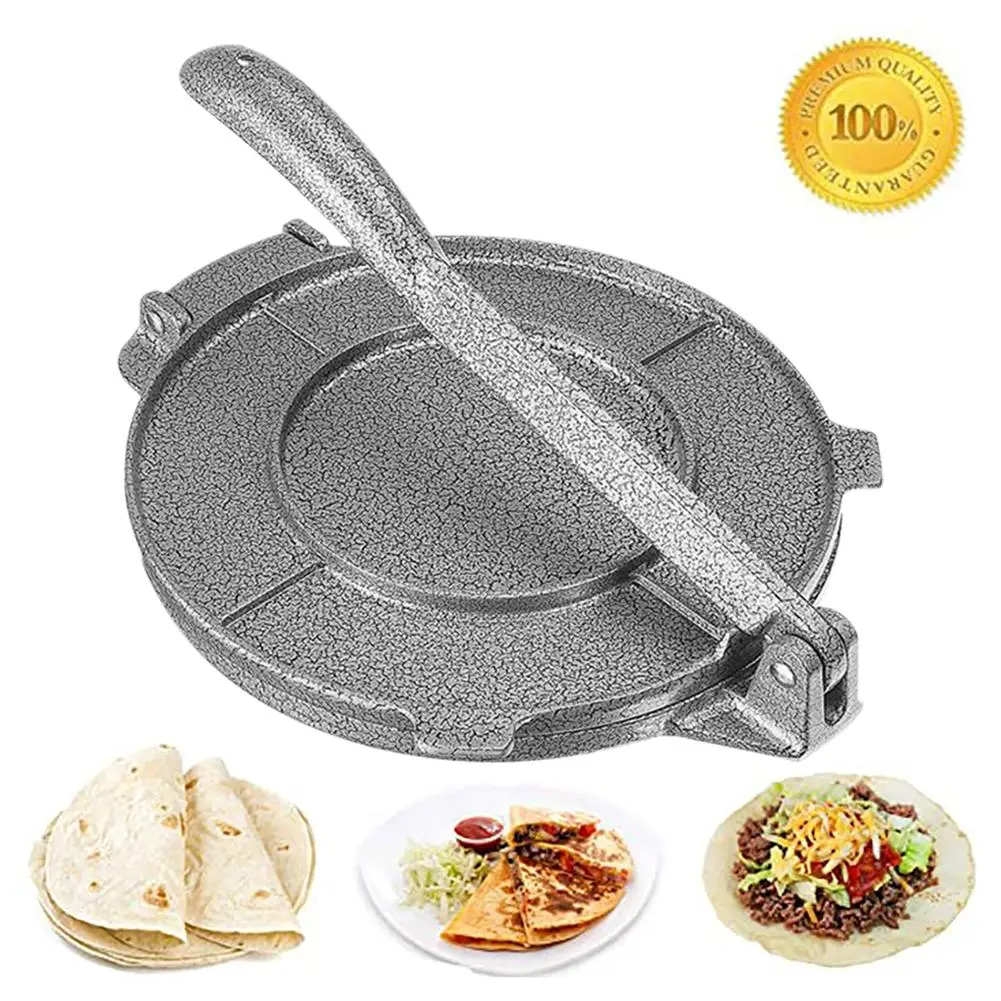 8 Inch Tortilla Press Maker Non-Stick Flour Corn Aluminium Foldable Corn Dough Press Machine Coated Flat Easy Cleaning image 2