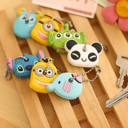 15 pcs/lot Cute Cartoon Key Holder Plastic Creative Portable Phone Key Bag Children Kid Keychain Deacoration