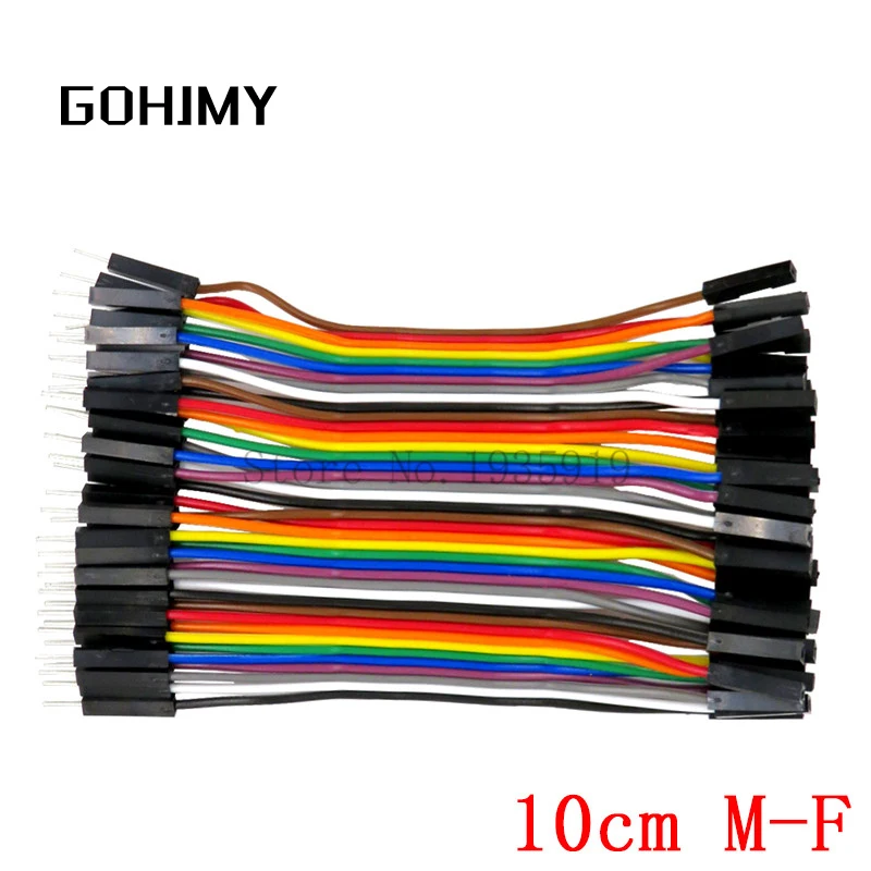 Dupont-Cable de puente para Arduino, 40 piezas, 10CM, 40 pines macho a macho + macho a hembra y hembra a hembra, KIT de bricolaje, nuevo