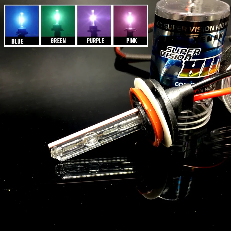 2x 35W HID Xenon headlight Bulb H11 H8 H7 H3 H1 9006 9005 HB3 HB4 white Purple Pink Green Blue 4300K 6000K 8000K xenon Fog Lamp