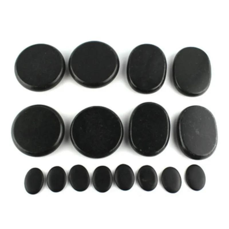

16pcs Energy Massage Stones Massage Lava Energy Massage Set Hot Spa Rock Basalt Body Beauty Guasha Stone