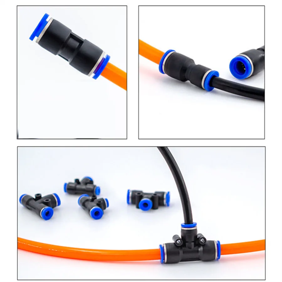 Pneumatic fittings PY/PU/PV/PE/HVFF/SA water pipes and pipe connectors direct thrust 4 to 12mm/ PU plastic hose quick couplings