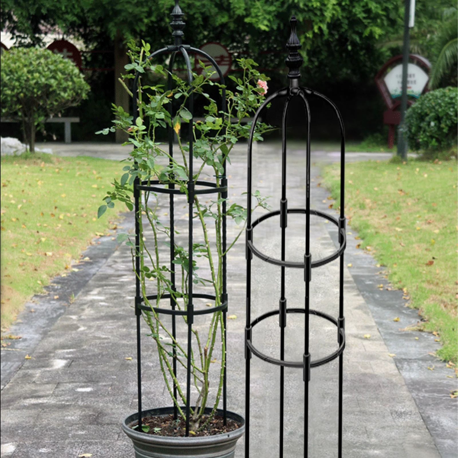 Plants Stand Rack Gardening Supplies Climbing Frame Household Holder For Vegetables Vines Rose U-shaped U Shape Stainless Steel