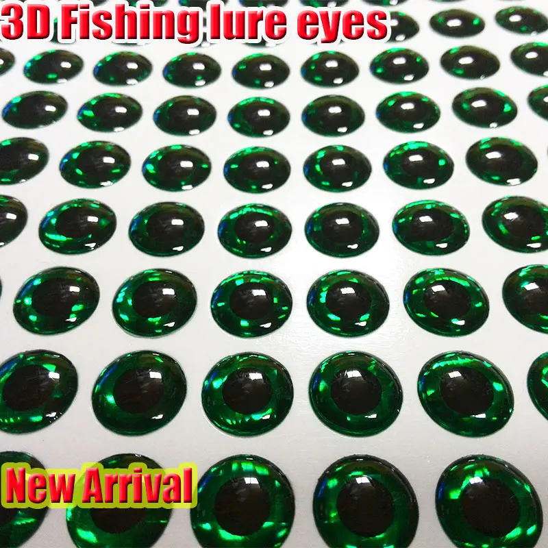 

2023 NEW 3D fishing lure eyes fly eyes choose size:4MM--8MM quantity:500pcs/lot realistic artificial fishing eyes color:GREEN