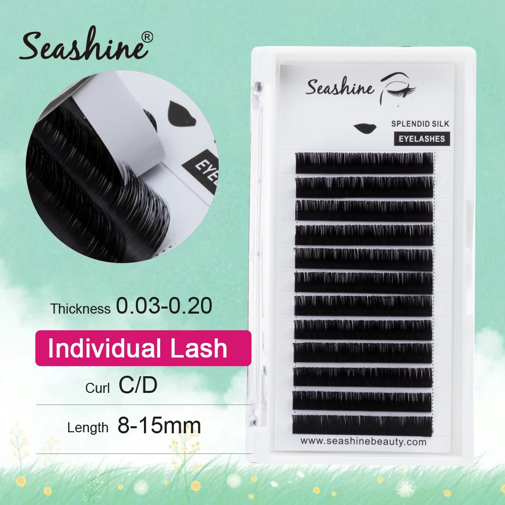 

Seashine Korea Russia Volume Soft Natural Individual Mink False Eyelashes Lashes Extension