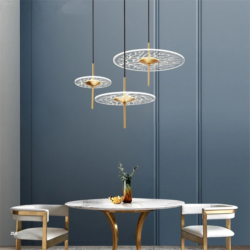 

Post modern new Ackle gyro pendant lights restaurant bar living room kitchen aisle luxury copper lamps hanging lights fixtures