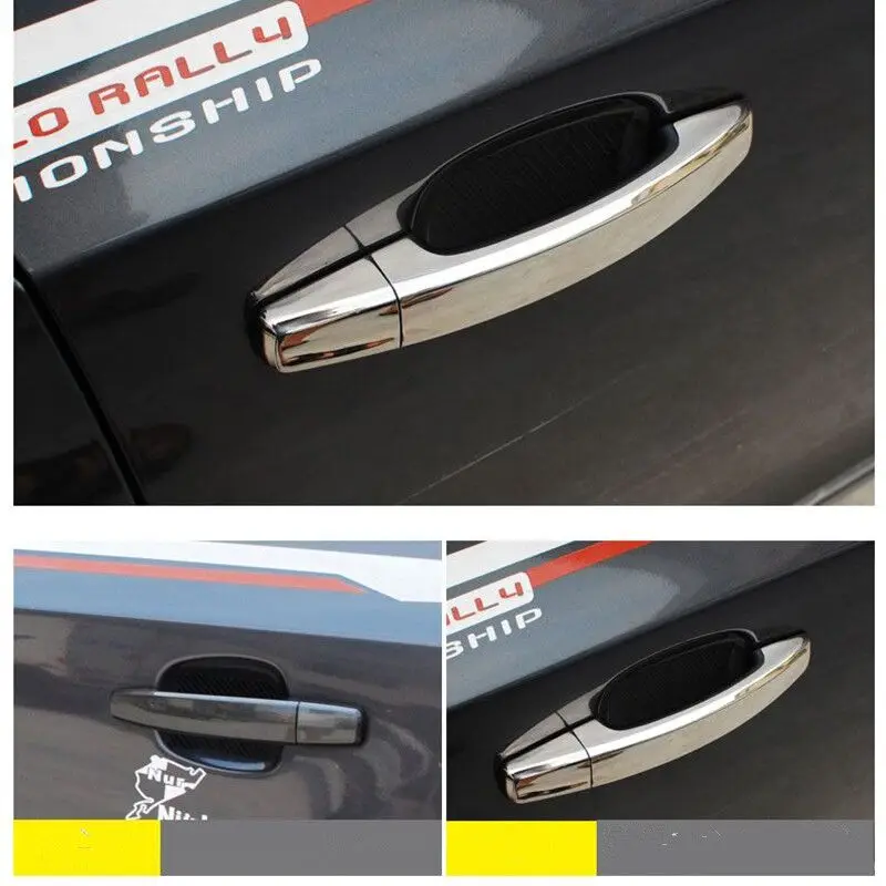 For OPEL Vectra C OPEL Signum Opel Insignia OPEL Astra Chrome Carbon Fiber Car Door Handle Cover Trim Stickers Accessories