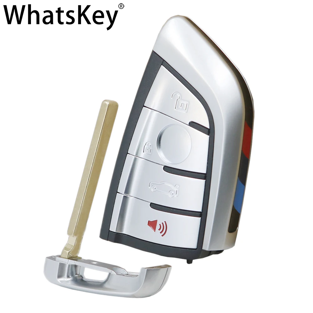 WhatsKey New Style Knife Smart Card Button Key Shell Cover per BMW 3/5/7 Series X1 X3 X5 G30 G20 Remote Key Case